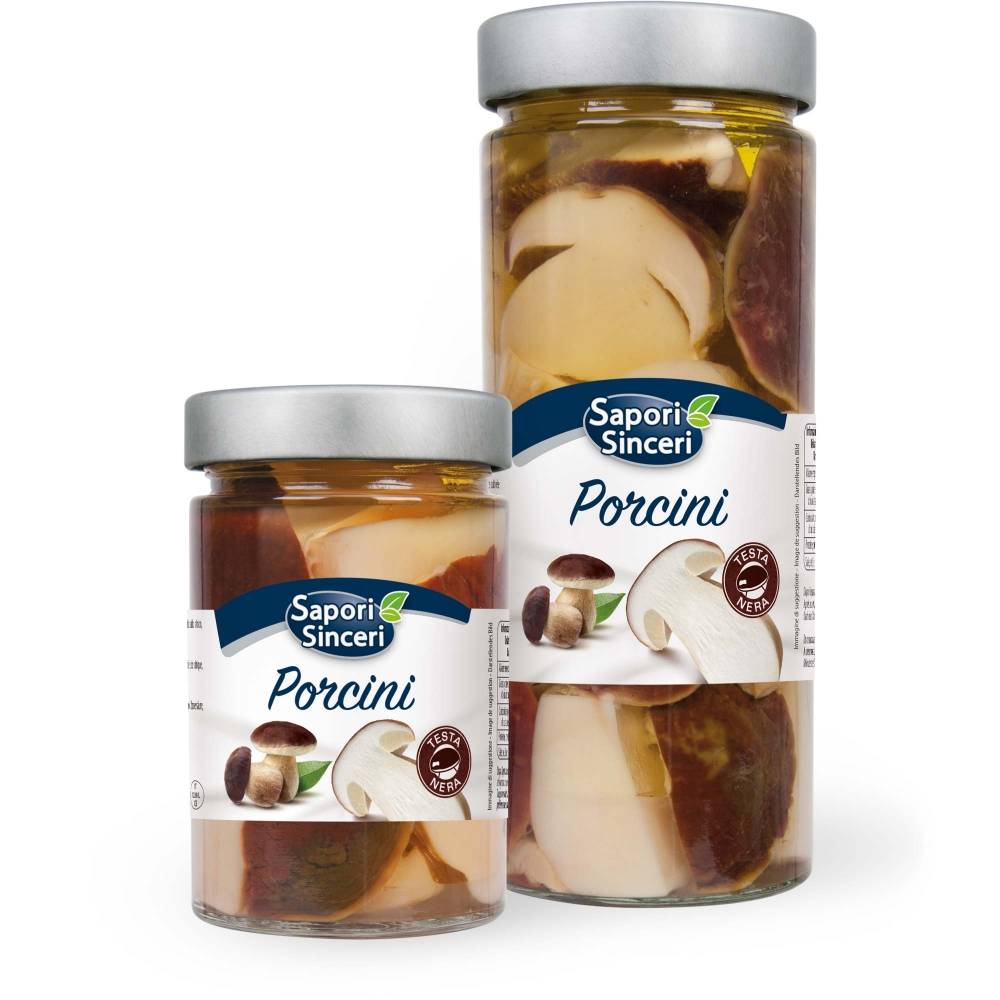 Cèpes à tête noire en morceaux à l’huile d’olive