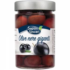 Aceitunas negras gigantes al natural