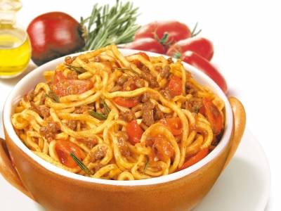 « Spaghetti alla chitarra » au ragoût de sanglier